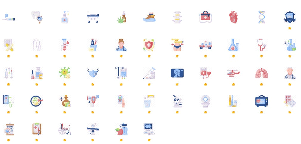 [Flaticon] Icon Pack: Medicine | Flat 50 icons (2021)