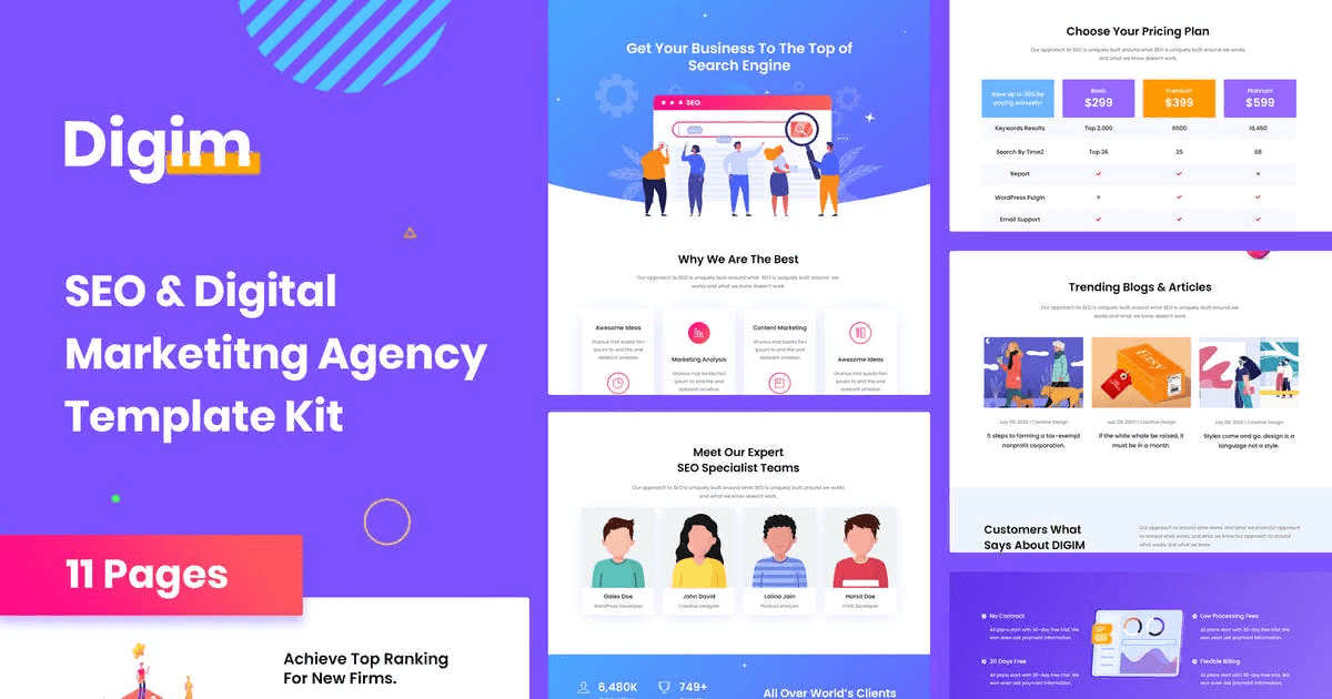 [Themeforest] Digim - SEO & Digital Marketing Template Kit