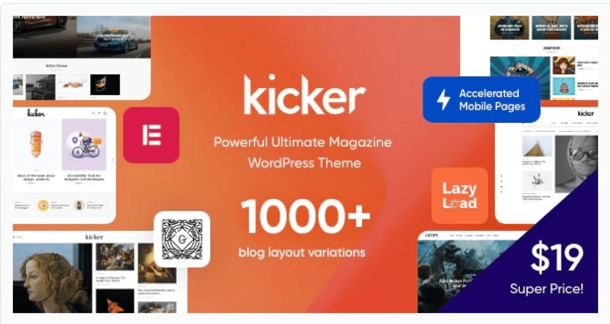Kicker - Multipurpose Blog Magazine WordPress Theme + Gutenberg v1.2.2