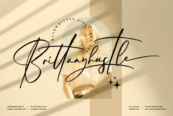 [Creativefabrica] Brittanyhustle Font (2021)