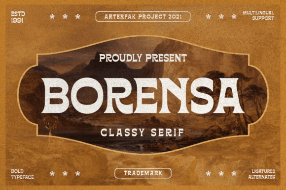 [Creativefabrica] Borensa Font (2021)