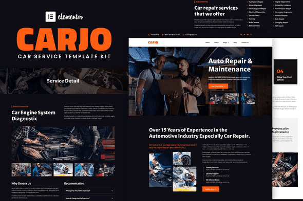 [Themeforest] Carjo - Car Services & Repair Elementor Template Kit