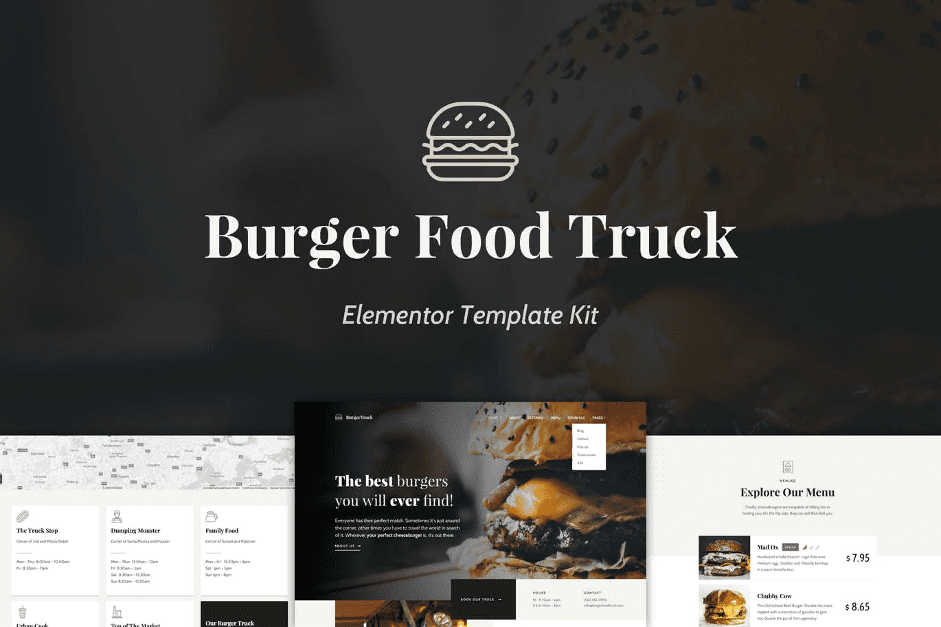[Themeforest] Burger Food Truck - Popup Restaurant Elementor Template Kit