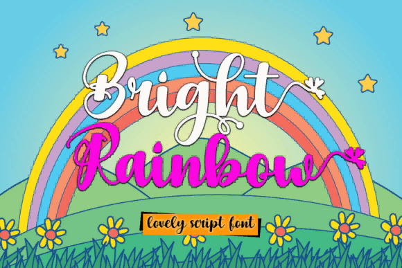 [Creativefabrica] Bright Rainbow Font (2021)