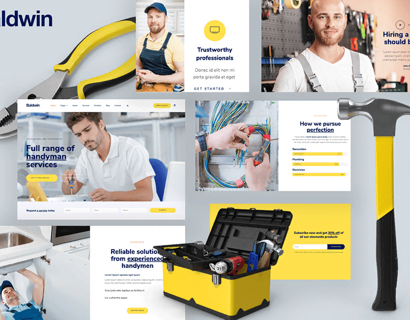 [Themeforest] Baldwin - Handyman & Repair Services Elementor Template Kit