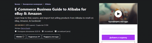[Danny Guerin] [Udemy] Руководство по перепродаже товаров с Alibaba на Amazon и eBay (2021)