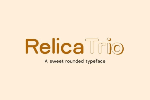 [Creativefabrica] Relica Trio Font (2021)
