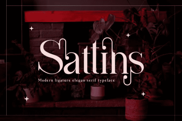 [Creativefabrica] Sattins Font (2021)