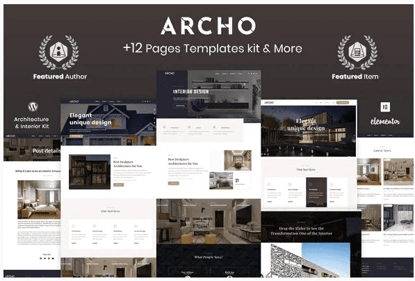 [Themeforest] Archo - Architecture & Interior Elementor Template Kit