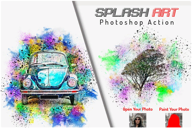[Creativemarket] Splash Art Photoshop Action (2021)