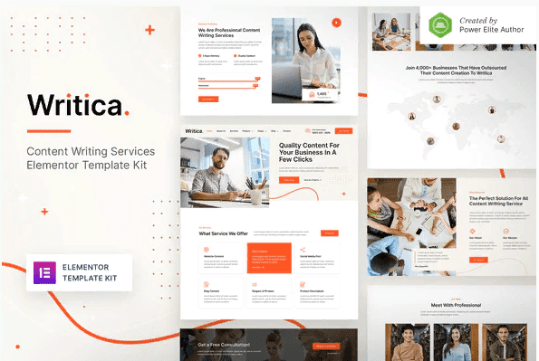 [Themeforest] Writica – Content Writing Services Elementor Template Kit