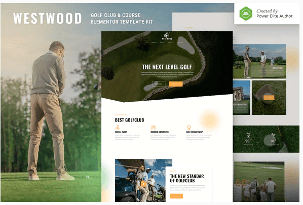 [Themeforest] Westwood – Golf Club & Course Elementor Template Kit