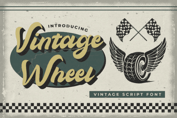 [Creativefabrica] Vintage Wheel Font (2021)