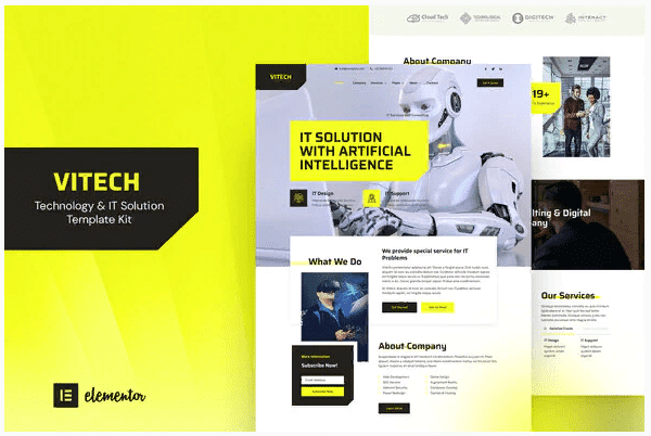 [Themeforest] Vitech - Technology & IT Solution Elementor Template Kit