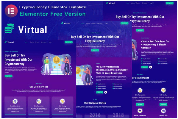 [Themeforest] Virtual - Cryptocurency Blockchain & Bitcoin Elementor Template Kit