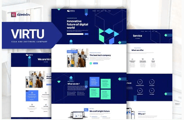 [Themeforest] Virtu - Tech & Software Company Elementor Template kit