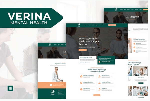 [Themeforest] Verina - Mental Health Elementor Template Kit