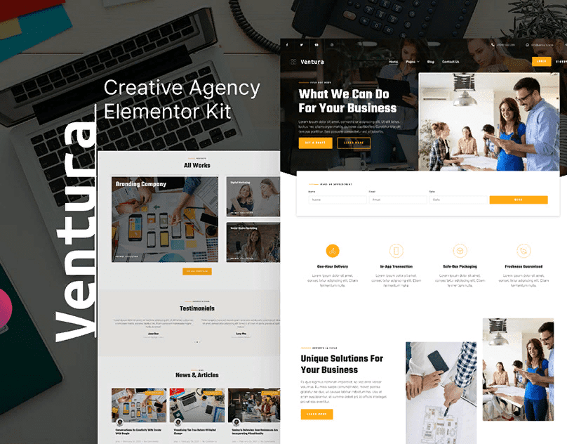 [Themeforest] Ventura - Creative Agency Elementor Template Kit