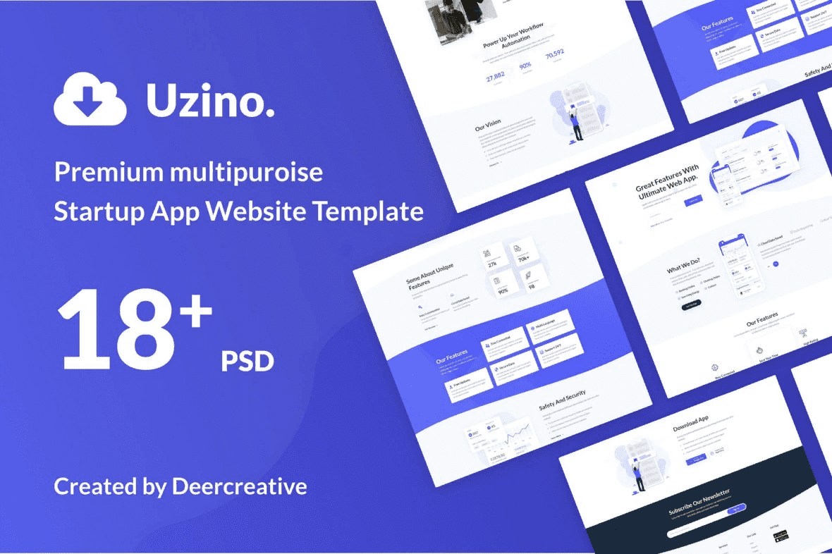 [Themeforest] Uzino - Startup App Elementor Template Kit
