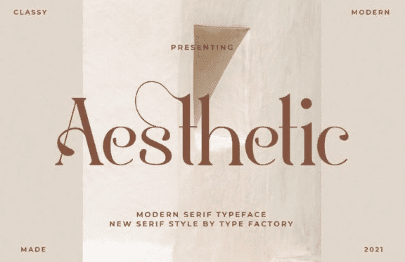 [Creativefabrica] Aesthetic Font (2021)