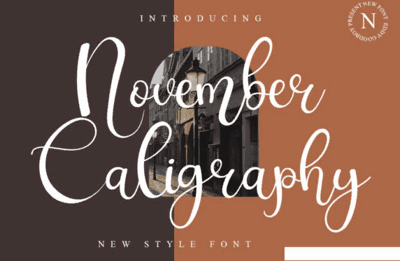 [Creativefabrica] November Caligraphy Font (2021)