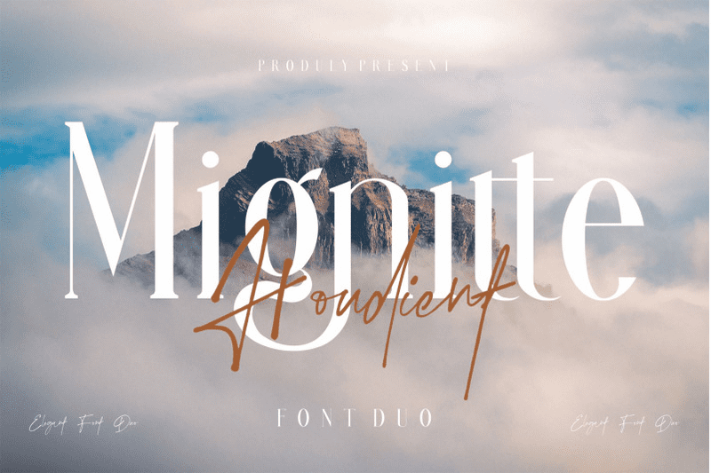 [Fontbundles] Mignitte & Houdient Duo Font (2021)