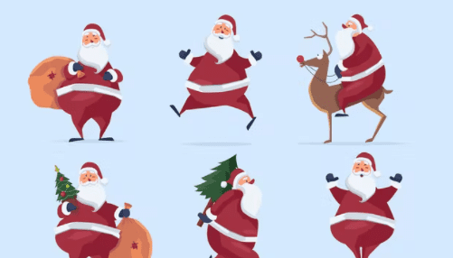 [Elements.Envato] Busy Santa Clipart (2021)