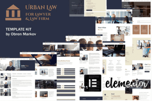 [themeforest] Urban Law 1.0.1.1 - Lawyer & Law Firm Elementor Template Kit (2021)