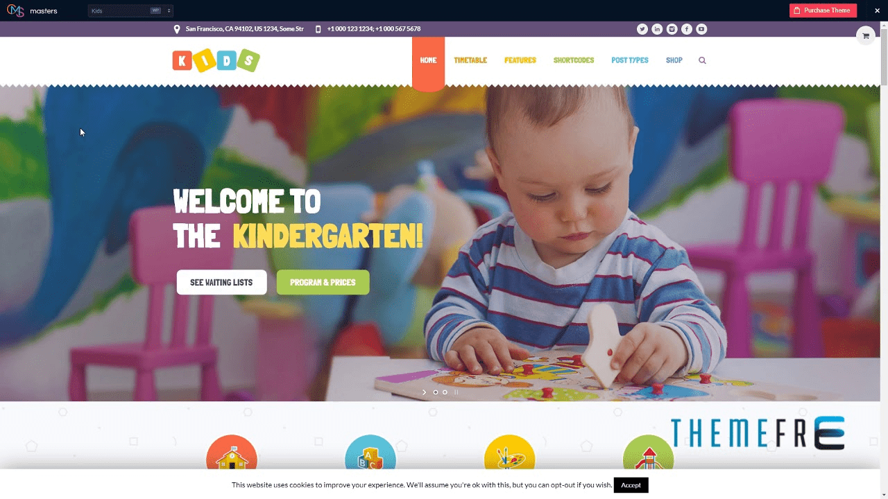 Kids - Day Care & Kindergarten WordPress Theme for Children