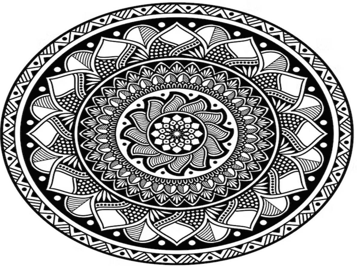 [Envato Market] Мандала Вектор иллюстрация. Раскраска для взрослых (2023)