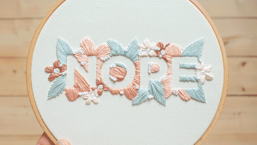 [Embroidery Art with Lettering] Художественная вышивка с леттерингом. Негативное пространство (2023)