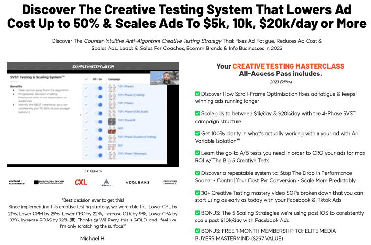 [Elite media buyers] Creative Testing System That Lowers Ad Costs to 50% (2023)