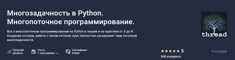 [Шибаев Александр] [Stepik] Многозадачность в Python. Многопоточное программирование (2023)