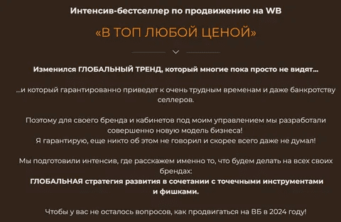 [Никита Газпром] Интенсив-бестселлер по продвижению на WB (2023)