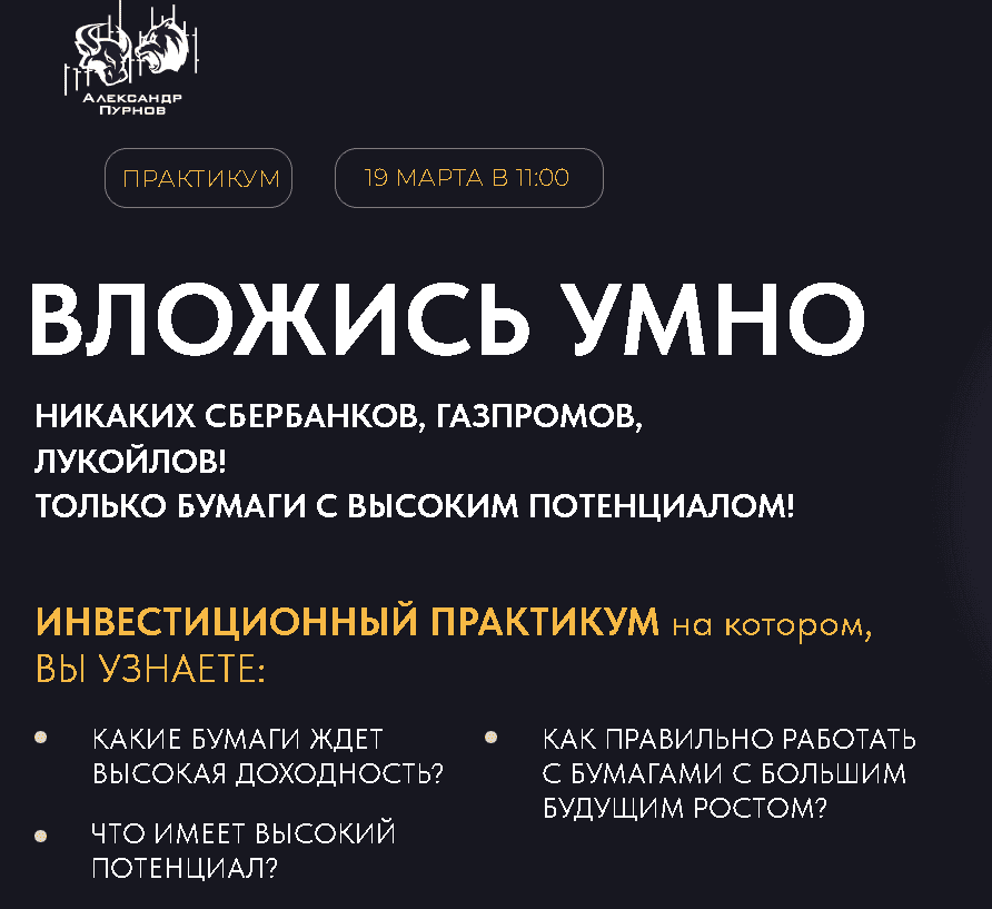 [Александр Пурнов] Практикум по инвестициям «Вложись умно» (2024)