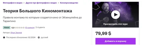 [Udemy] Теория Большого Киномонтажа (2024)