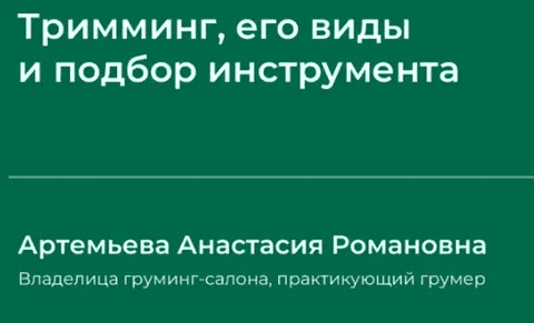 [Анастасия Артемьева] Тримминг, его виды и подбор инструмента (2024)