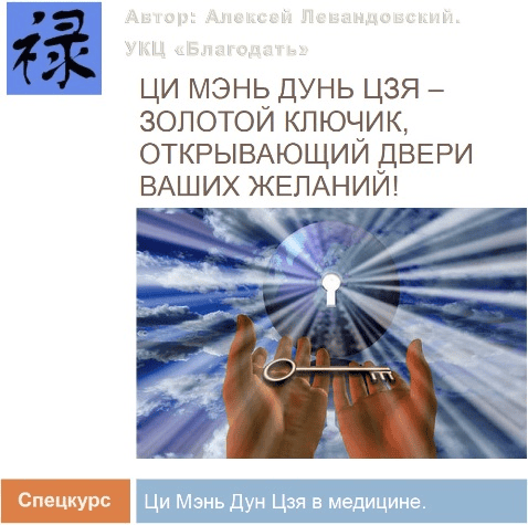 [Алексей Левандовский] Спецкурс Использование Ци Мэнь в медицине (2024)