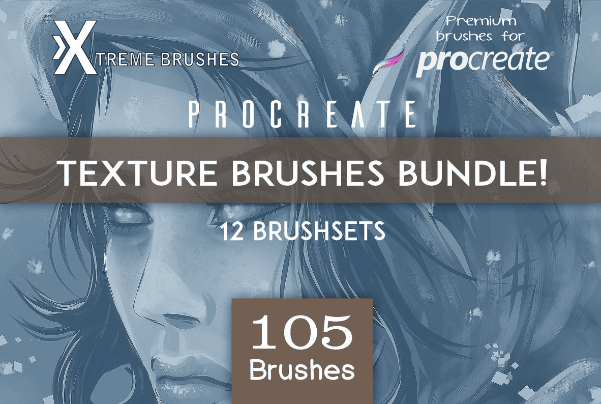 [Creativemarket] Procreate Texture Brushes BUNDLE! (2019)