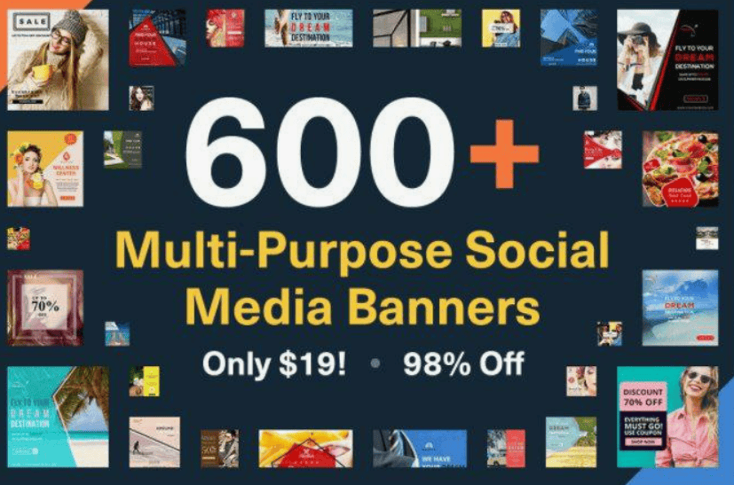 [Mightydeals] [600+ многоцелевых социальных медиа-баннеров (2018)
