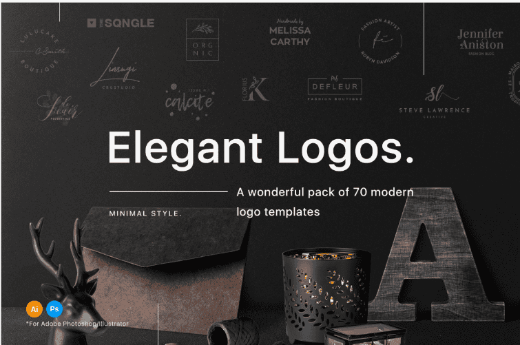70 Elegant Logos (Extended License)