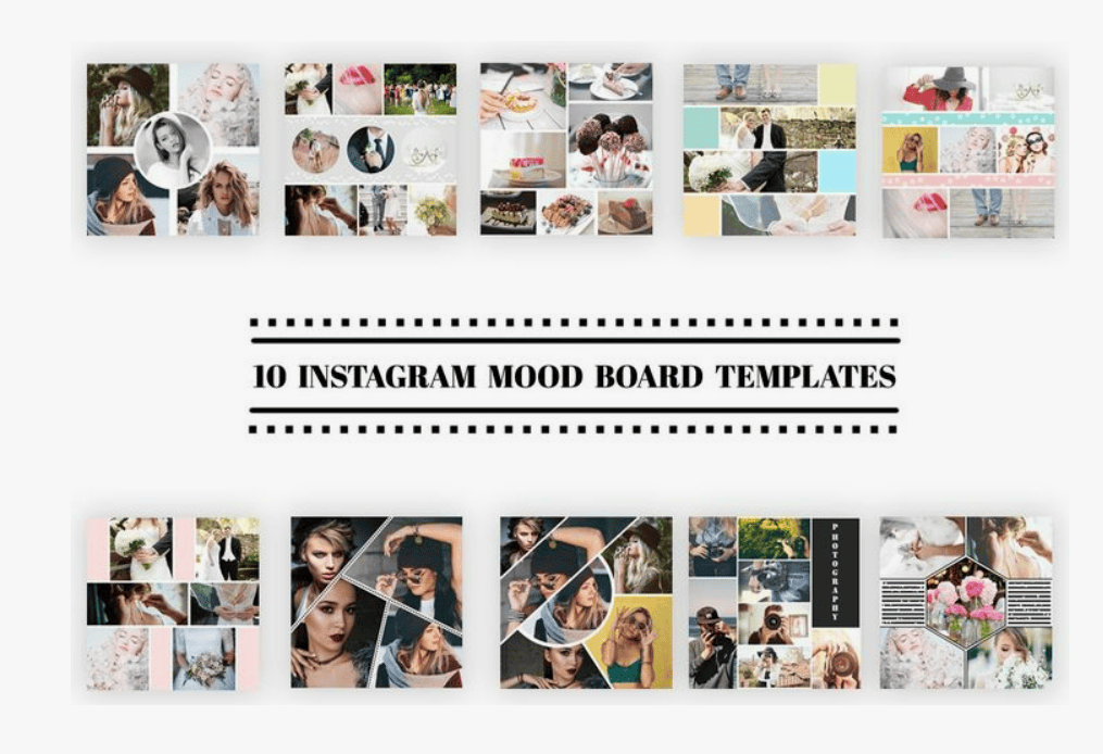 [Creativemarket] 10 Instagram Mood Board Templates (2017)