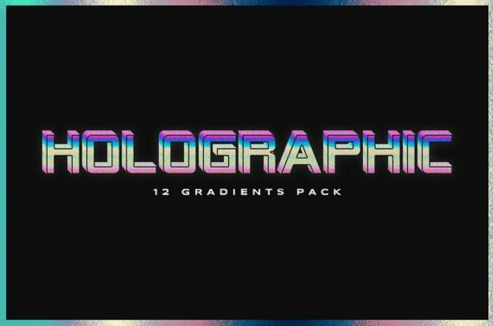 [Creativemarket] 12 Holographic Gradients (2019)
