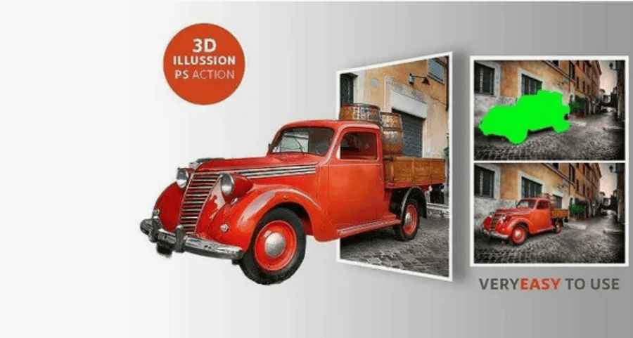 Экшен создающий объемную 3D фотографию