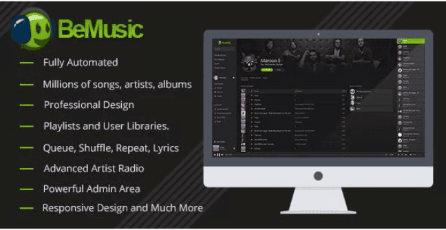 BeMusic v2.2.4 - скрипт музыкального сайта