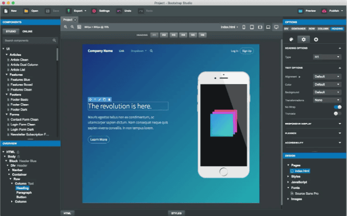 Bootstrap Studio v2.2.4 PRO Cracked