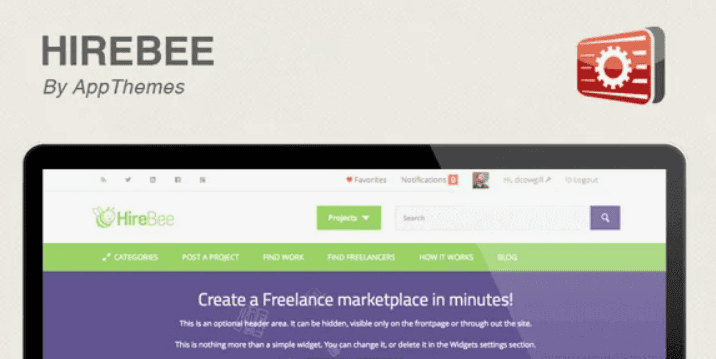 HireBee v.1.3.7 - шаблон фриланс сайта для WordPress