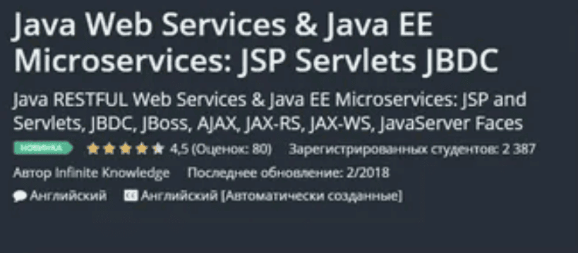 Java Web Services & Java EE Microservices: JSP Servlets JBDC