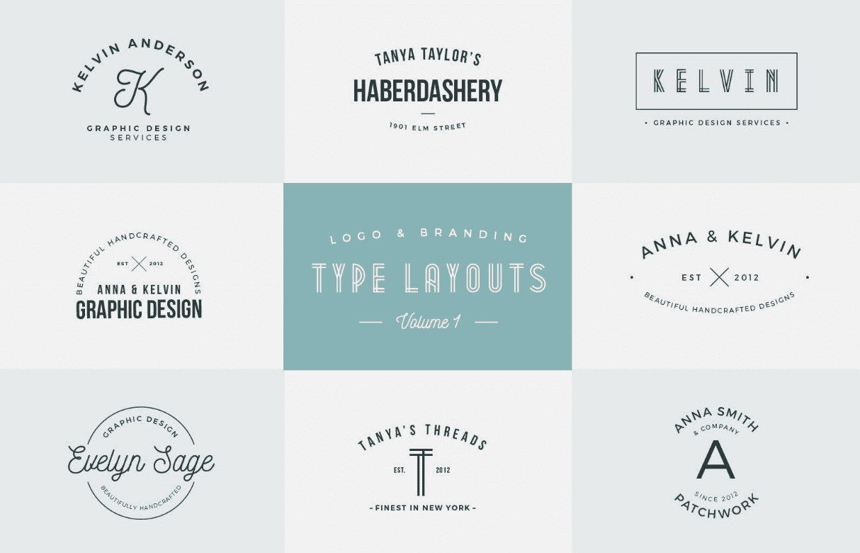 Logo & Branding Type Layouts Bundle