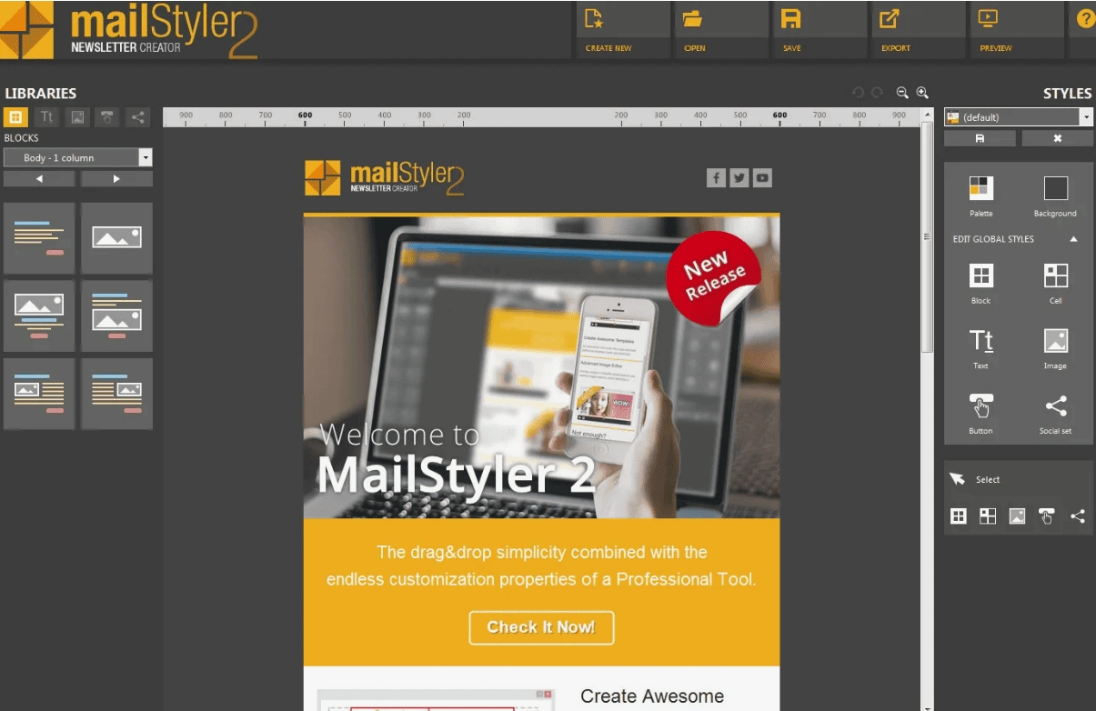 MailStyler Pro - создание email шаблонов, версия 1.4.3 + portable